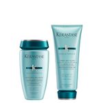 Kérastase Resistance Repairing Shampoo and Conditioner Set, Hydrating Routine to Repair Split Ends, For All Hair Types, Dry Hair Treatment, Bain Force Architecte 250 ML and Ciment Anti-Usure 200 ML