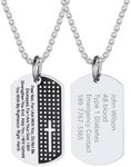 Stainless Steel Bible Cross Dog Tag