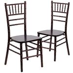 Flash Furniture 2 Pk. Hercules Series Walnut Wood Chiavari Chair