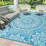 SHACOS Outdoor Rugs for Patios Waterproof 180x270cm Large Outdoor Mats for Garden Reversible Plastic Outdoor Patio Rug Lightweight Portable Camping Rug Outdoor Carpet Mat for Garden Patio Backyard