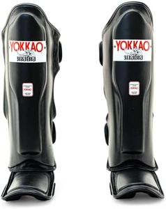 YOKKAO Matrix Muay Thai Kickboxing MMA Shin Guards with Knee Guards Matrix - Black - XX-Small