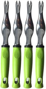 GARDEN GURU Hand Weeder Tool with Ergonomic Handle - Weed Puller for Planting, Weeding, Flower and Vegetable Care in Lawn Garden Yard | Rust Resistant (4 Pack)
