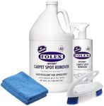 Bundle Plexon: Two Microfiber Cleaning Cloth and Carpet brush with Instant Spot Remover Spray 32 Fl Oz and 128 Fl oz (1 Gallon) refill for Folex Carpet Spot Remover