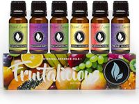 Fruitalicious - Gift Set of 6 Premium Fragrance Oils - Violet Sugar, Kiwi Watermelon, Orange Chiffon Cake, Cucumber Melon, Portuguese Pomelo and Dragonfruit Berry - Eternal Essence Oils