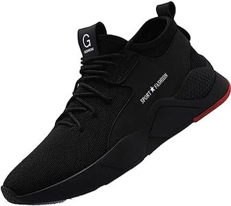 USOR Ozzy Deals Safety Work Shoes for Men Women Lightweight Steel Toe Sneakers Breathable Slip Resistant Work Boots Puncture Proof Comfortable Shoe Roofing Industrial Construction Black