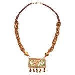 ExclusiveLane 'Tribal Lady Strands' Bohemian Brass Necklace Handcrafted in Dhokra Art (Matinee) -Neckalce Sets for Women Girl Traditional Jewellery Latest Stylish Modern for Girls Mala Pendant Set