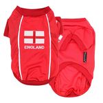 Parisian Pet Dog Team England Jersey Soccer Olympic Small to Medium Dogs and Cats, S