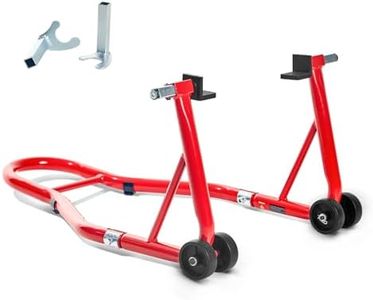Donext Motorcycle Stand 850LB Sport Bike Rear Wheel Lift Swingarm Paddock Stands Red, U+L