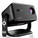 WZATCO Yuva Vibe, Netflix Certified, Smart Home Projector 4k Ultra HD, Native 1080P Fully Automatic, HDMI ARC, WiFi 6 & BT, Screen Mirroring, Portable Room Cinema, 270° Rotate, Black