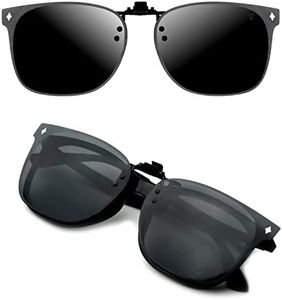 CREYESTAL Clip Lunettes de Soleil Polarisées, Relevable et Ultra léger, Surlunettes de soleil, Clip Solaire, Homme, Femme, 100% Anti-UV, Certifié CE