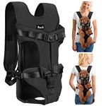 SlowTon Dog Carrier Backpack for Small Medium Dogs, Legs Out & Easy-Fit Dog Cat Puppy Front Carriers Bag for Pet Up to 35lbs, Adjustable Breathable Pet Backpack for Traveling Camping Hiking