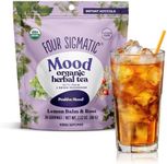 Four Sigmatic Mood Organic Herbal Tea | Enhance Emotional Well-Being with Tulsi & Reishi Tea | Calming Lemon Balm Tea w/Adaptogens | Vegan, Gluten-Free | Lemon Balm & Rose, 24 Servings