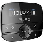 Pure Highway 200 In-Car DAB+/DAB Digital Radio FM Adapter with AUX Input for Music Playback – DAB Car Radio Adapter/Transmitter, Black