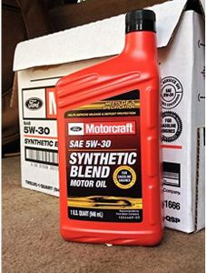 Motorcraft SAE 5W30 Synthetic Blend Motor Oil 12 Quarts Ford OEM Oil Change