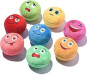 Squeaky Dog Toys, [8 Pack] Soft Stuffed Plush Balls with Squeakers, Interactive Fetch Play for Puppy Small Medium Pets