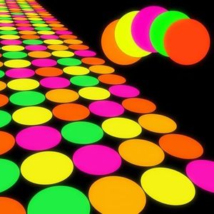 25 Sheets Neon Paper - Construction Colored Wrapper Shining Cardstock Sheets - UV Reactive Luminous Party Decorations Glow in the Dark Card Cardstock Colored Tissue Paper
