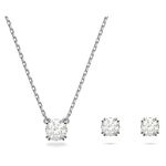 Swarovski Constella Necklace and Earrings Set, Gold Tone Necklace with Clear Crystals, from the Constella Collection