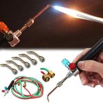 Jewelry Micro Mini Gas Little Torch with 5 Tips Welding Soldering Torches kit Oxygen & Acetylene Torch Kit Metal Cutting Torch Kit Portable Cutting Torch Set Welder Tools