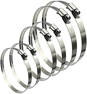6 Pieces Adjustable 304 Stainless Steel Worm Gear Hose Clamps Water Pipe Clamps Assortment Kit Duct Clamps Pipe Clamp worm drive hose clamps (4" 5” 6")