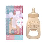 Yuokwer 12 pcs Bottle Opener Baby Shower Favor for Guest,Boy or Girl Gender Reveal Party Favors Baby Shower Decorations Gender Reveal Party Souvenir Return Gift & Supplies (Blue and Pink, 12)