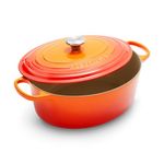 Le Creuset Enameled Cast Iron Signature Oval Dutch Oven, 8 qt., Flame