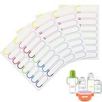 64 PCS Waterproof Name Labels for Kids, Baby Bottle Labels for Daycare,Safe Self-Adhesive Label Stickers,Waterproof Pantry Labels for Jars Food Containers,Kids Name School,Home,Office Supplies