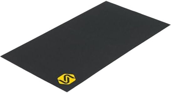 Saris Bike Trainer Accessory Mat - 65" x 36" PVC Foam - Non-Slip Surface Protects Floors from Sweat & Grime, Durable for Indoor Cycling and Exercise Equipment
