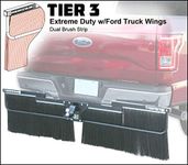 Towtector Tier 3 Mud Flap 27818-T3FT Extreme Duty Dual Brush Strip with Ford Truck Wings - 78" Wide 18" Tall for 2" Hitch Receiver (Wall Mount Bracket NOT Included)