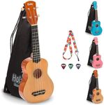 Miloll Premium Ukulele for Beginners – Quality Maple Body with Aquila Super Nylgut Strings – Complete Set with Accessories(Natural)