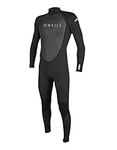 O'Neill Men's Reactor-2 3/2mm Back Zip Full Wetsuit, Black/Black, XL