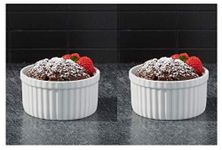 Mirakii White Porcelain Ramekin Bowl 150 ml Oven OTG & Microwave Convection Safe,