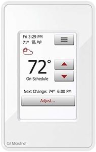 OJ Microline Electric Radiant Floor Heating Thermostat, Wifi Programmable Thermostat with GFCI, Dual Sensing, Dual Voltage, with Intuitive Touch Screen Interface, UWG4-4999, Includes Floor Sensor