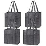 VENO 4 Pack Reusable Grocery Bags, 