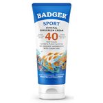 Badger Company, Clear Zinc Sunscreen Cream, SPF40, Unscented, 2.9 fl oz (87 ml)