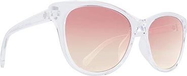 Spritzer Cat-Eye Style Sunglasses for Men and Women | REFRESH Collection by SPY OPTIC | A Modern Twist on Classic Style (CLEAR, PINK SUNSET FADE)