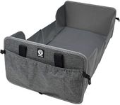 Dooky Portable Pop-Up Baby Travel Cot/ Crib, Lightweight, Compact, Includes 1 cm Thick Mattress (38 x 73 x 1 cm), Folded out 41 x 75 cm, Folded 41 x 26 cm, Suitable upto 6 Months Age, Grey Melange