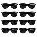 Bachelor Party Sunglasses - Set of (1) Groom & (7) Team Groom Black Sun Glasses | Groomsmen Sunglasses Bridal Party Ideas