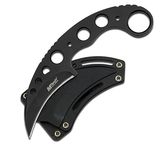 7" TACTICAL COMBAT Karambit Claw FIXED BLADE KNIFE Army Hawkbill w/ SHEATH BLACK