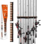 KastKing V15 Vertical Fishing Rod Holder – Wall Mounted Fishing Rod Rack, Store 15 Rods or Fishing Rod Combos in 17.25 Inches, Great Fishing Pole Holder and Rack