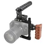 CAMVATE DSLR Camera Cage Top Handle Wood Grip for 60D MarkII D7000 A99