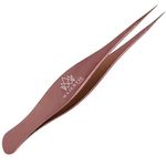 Majestic Bombay Fine Point Tweezers for Women and Men – Splinter Ticks, Facial, Brow and Ingrown Hair Removal–Sharp, Needle Nose, Surgical Tweezers Precision Pluckers best tweezers for chin hair