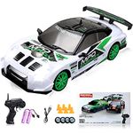 YUAN PLAN Mini Drift RC Car Remote Control Car 2.4GHz 1:24 4WD RC Drift Car RC Drifting Car High Speed RC Cars with Cool Lights, Batteries and Extra Tires Toys for Kids