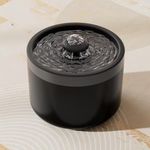 Pet Water Fountain Super Silent - Water Fountains for All Pets Indoor - Suitable for Cats, Birds, Rabits and Dogs (Obsidian Black, 1.8L)
