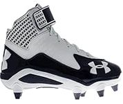 Under Armour New UA Fierce Mid D White/Black Football Cleats 12 US