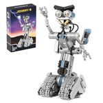 Millionspring Johnny 5 Robot Short Open Circuilt Building Toy Set for Boys Girls, Robot Mecha Figures Model Toys, STEM 6+ Age Educational Halloween (386 Pcs)