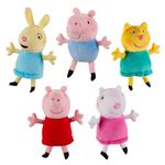 Peppa Pig 08202 Peppa and Friends Collectable Plush 5 Pack, George, Suzy Sheep, Rebecca Rabbit and Candy Cat