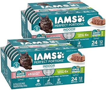 IAMS Perfect Portions Healthy Grain Free Variety Pack Wet Cat Food, 2.6 oz, 24 count (Pack of 2).