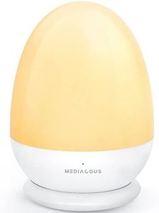MediAcous Luce Notturne Stanza dei Bambini, Lampada Notturna per Bambini con Base di Ricarica, Luce Notturna Dimmerabile con Timer di 1H e Controllo Touch, Lampade LED a Forma di Uovo in ABS+PC