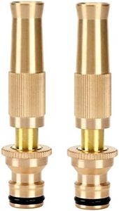 Byttlerom 2X High Pressure Hose Nozzle Heavy Duty, Brass Water Hose Nozzles for Garden Hoses, Adjustable Function