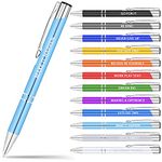 AUAUY Ballpoint Pens, 12 Pcs Ballpoint Pens Funny Pen, Inspirational Retractable Ballpoint Pens with Motivational Messages, 1 mm Black Ink Ballpoint Pens Gifts for Colleagues Teachers Adults Students